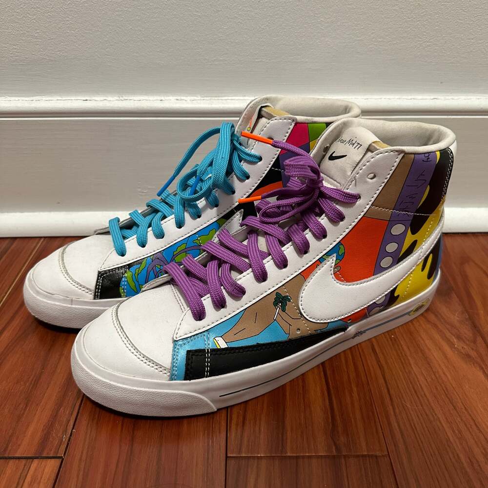 Nike Flyleather Blazer Mid ‘77 Ruohan Wang Sneakers Size 9.5 Men’s